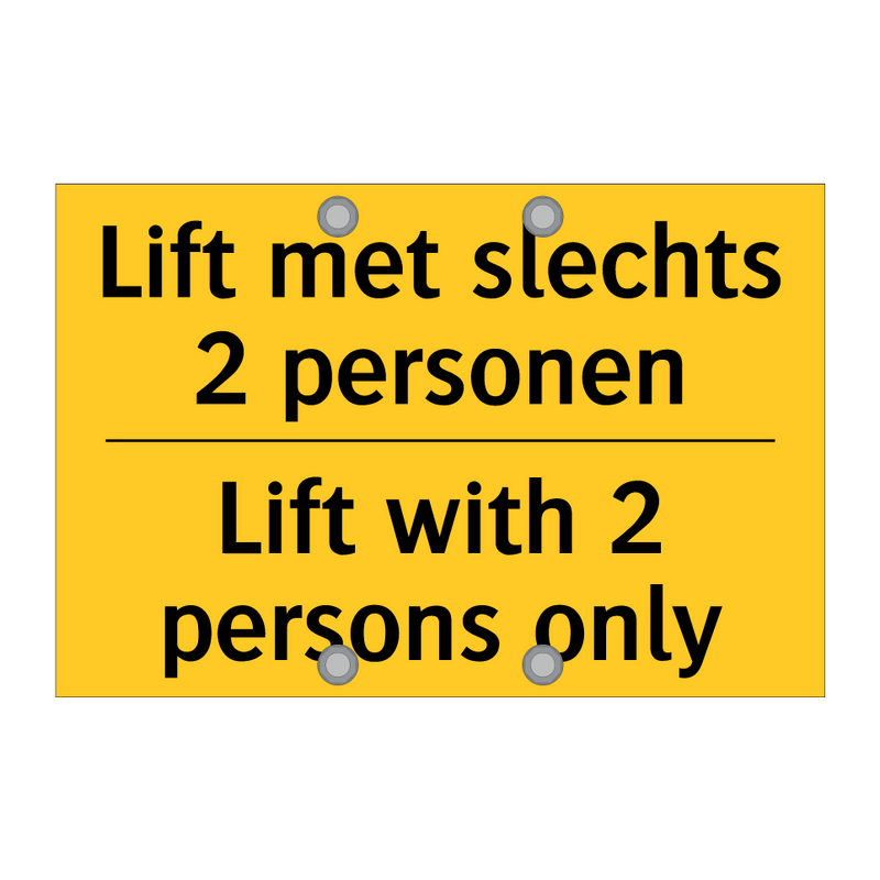 Lift met slechts 2 personen - Lift with 2 persons only