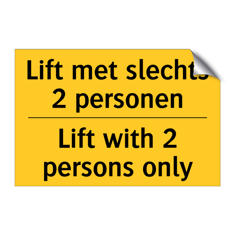 Lift met slechts 2 personen - Lift with 2 persons only