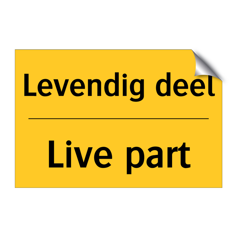 Levendig deel - Live part & Levendig deel - Live part & Levendig deel - Live part