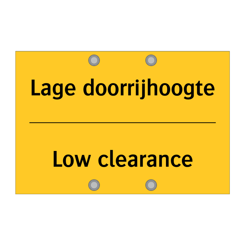 Lage doorrijhoogte - Low clearance & Lage doorrijhoogte - Low clearance