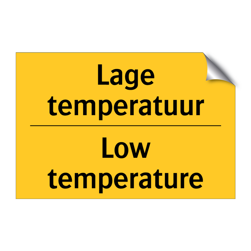 Lage temperatuur - Low temperature & Lage temperatuur - Low temperature