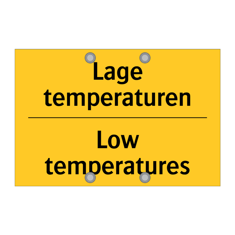 Lage temperaturen - Low temperatures & Lage temperaturen - Low temperatures