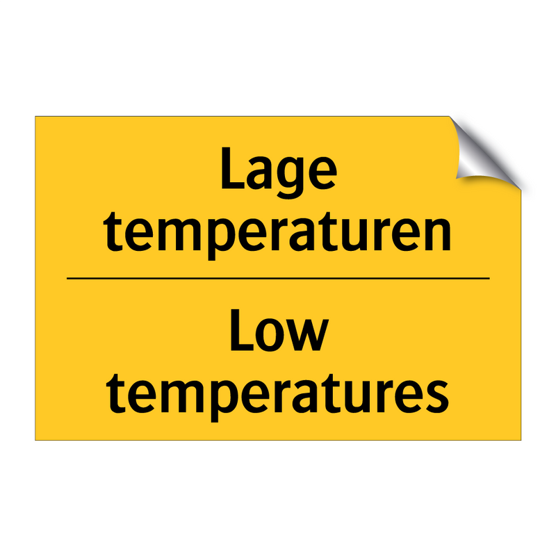 Lage temperaturen - Low temperatures & Lage temperaturen - Low temperatures