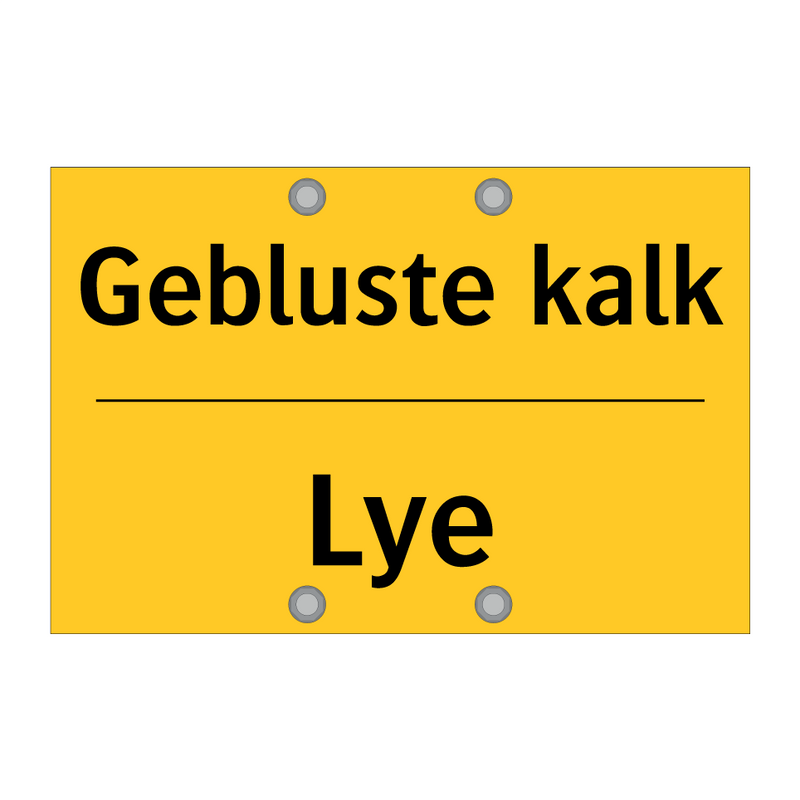 Gebluste kalk - Lye & Gebluste kalk - Lye & Gebluste kalk - Lye & Gebluste kalk - Lye