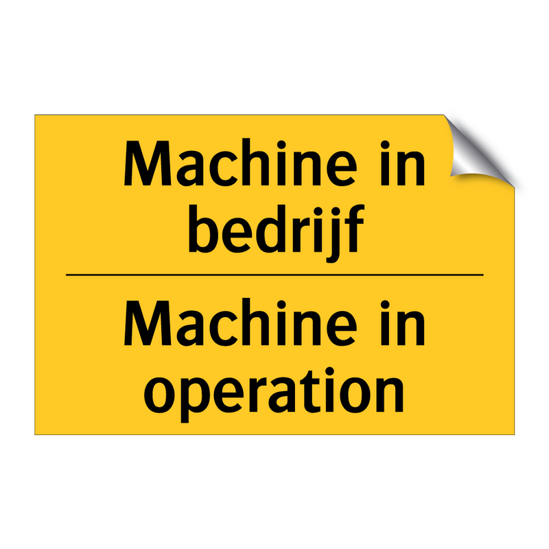 Machine in bedrijf - Machine in operation & Machine in bedrijf - Machine in operation