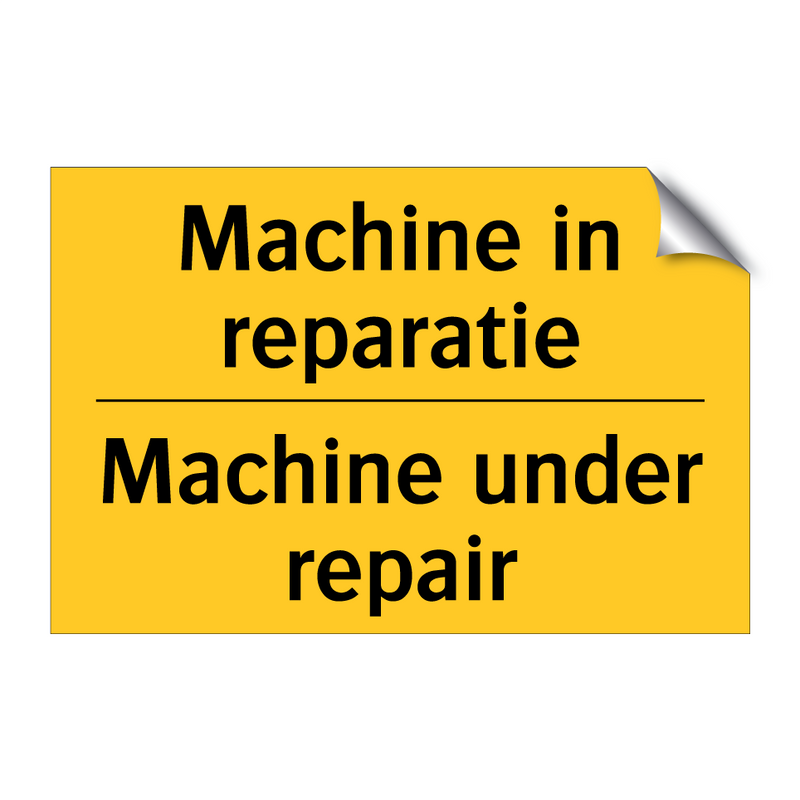 Machine in reparatie - Machine under repair & Machine in reparatie - Machine under repair