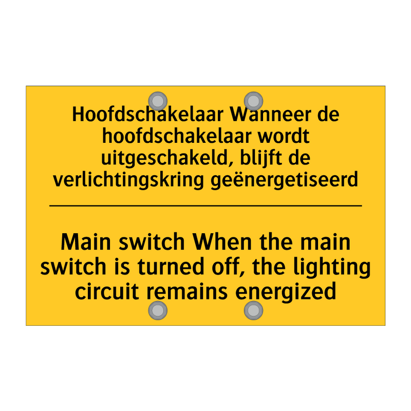 Hoofdschakelaar Wanneer de hoofdschakelaar /.../ - Main switch When the main switch /.../