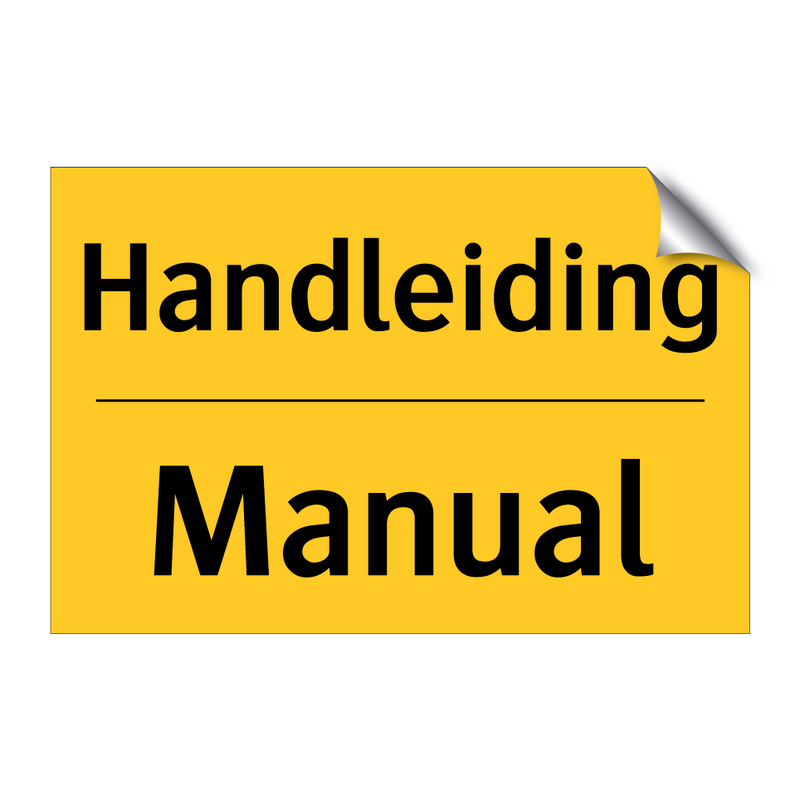 Handleiding - Manual & Handleiding - Manual & Handleiding - Manual & Handleiding - Manual