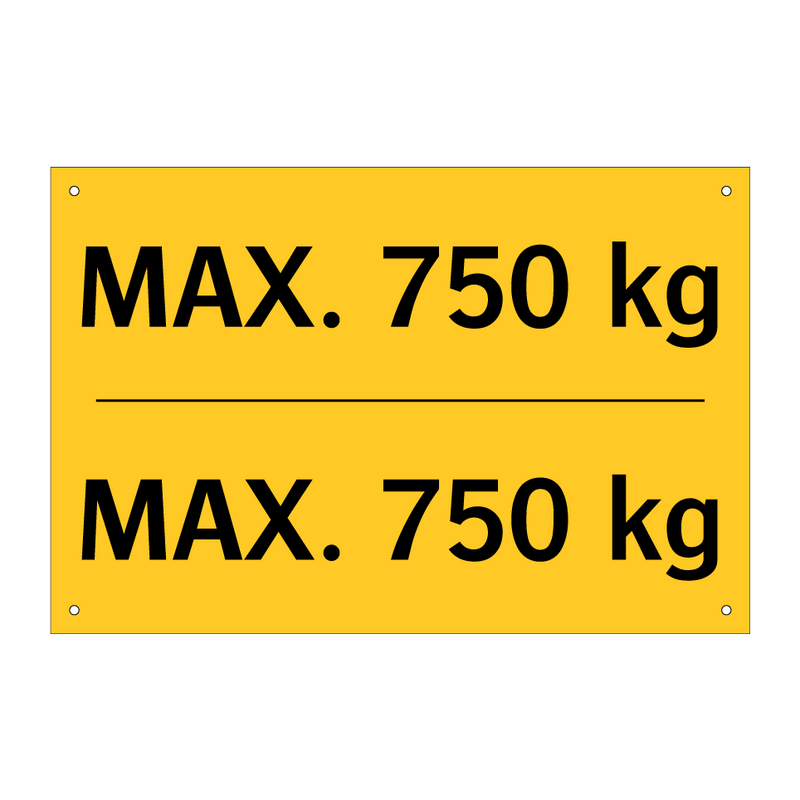 MAX. 750 kg & MAX. 750 kg & MAX. 750 kg & MAX. 750 kg & MAX. 750 kg & MAX. 750 kg & MAX. 750 kg