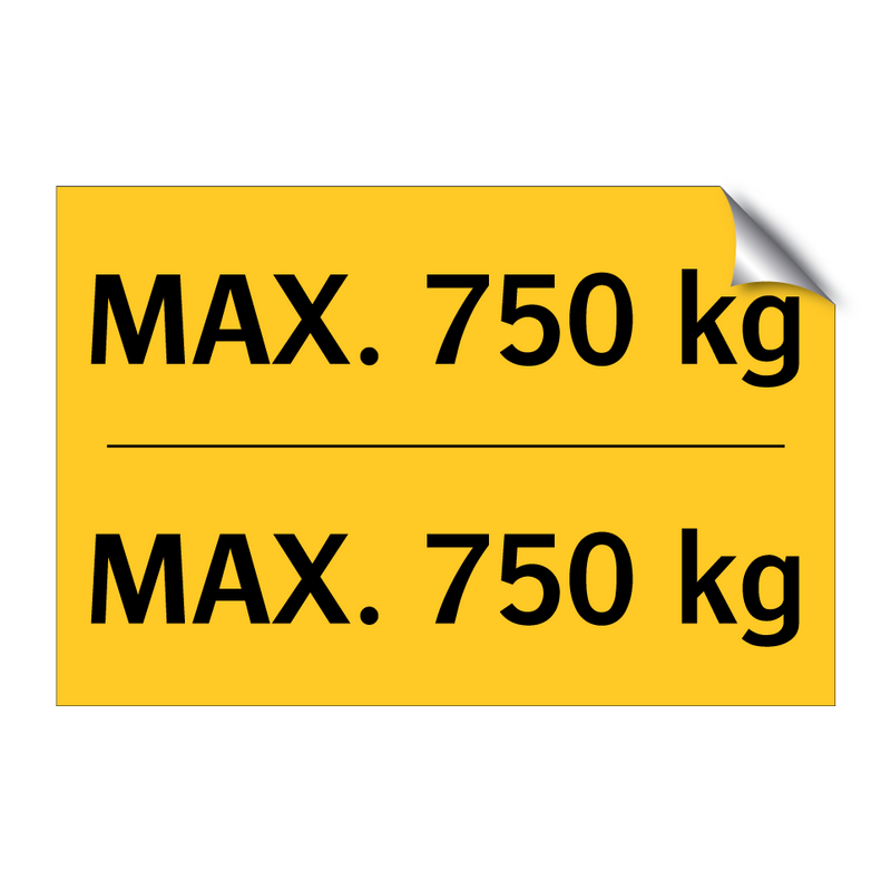 MAX. 750 kg & MAX. 750 kg & MAX. 750 kg & MAX. 750 kg