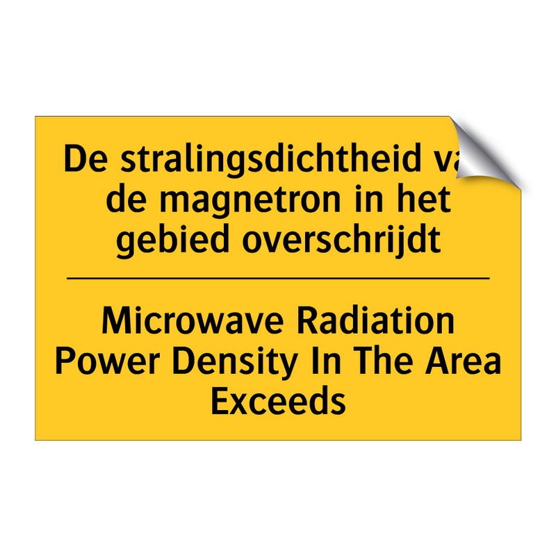 De stralingsdichtheid van de magnetron /.../ - Microwave Radiation Power Density /.../