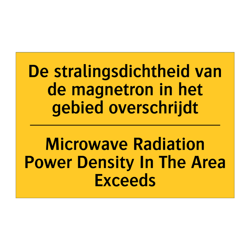 De stralingsdichtheid van de magnetron /.../ - Microwave Radiation Power Density /.../