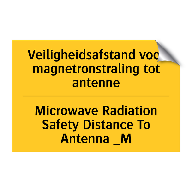 Veiligheidsafstand voor magnetronstraling /.../ - Microwave Radiation Safety Distance /.../