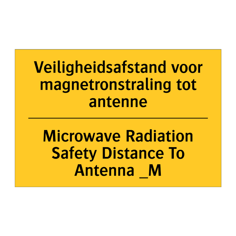 Veiligheidsafstand voor magnetronstraling /.../ - Microwave Radiation Safety Distance /.../