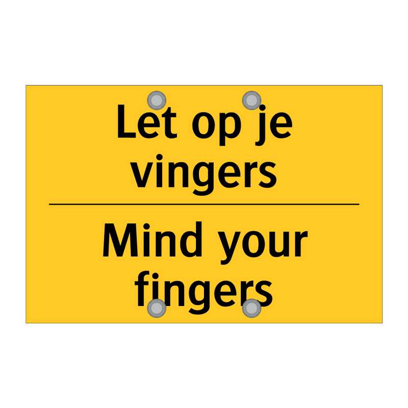 Let op je vingers - Mind your fingers & Let op je vingers - Mind your fingers