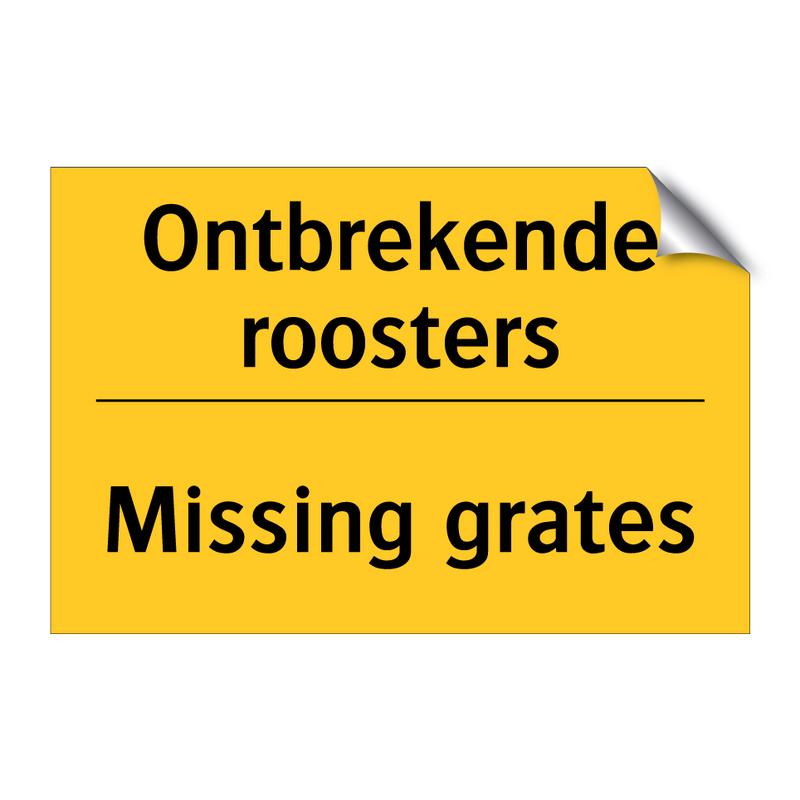 Ontbrekende roosters - Missing grates & Ontbrekende roosters - Missing grates