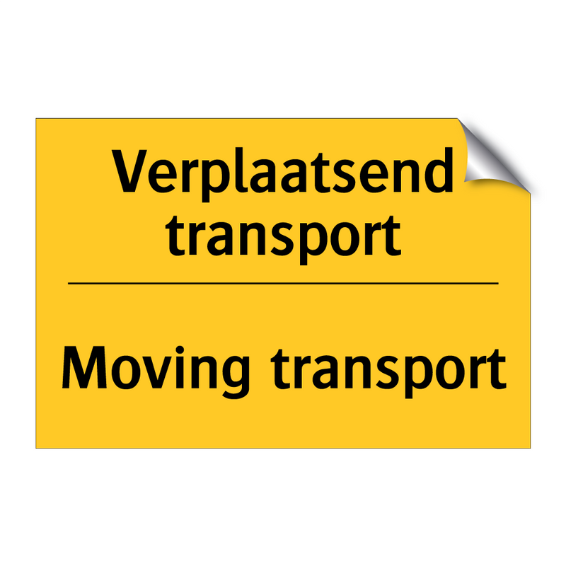 Verplaatsend transport - Moving transport & Verplaatsend transport - Moving transport