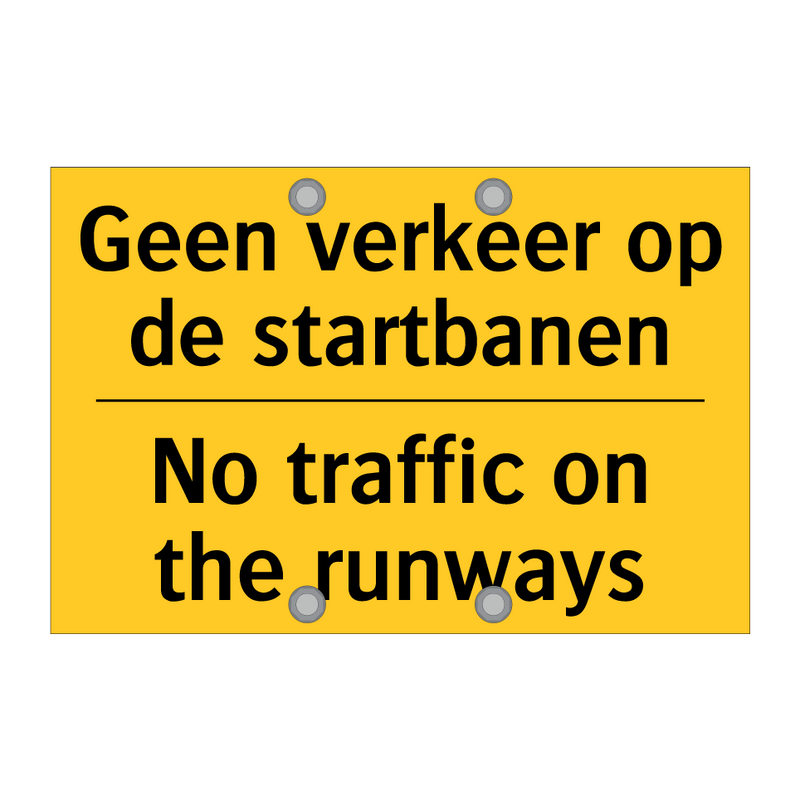 Geen verkeer op de startbanen - No traffic on the runways