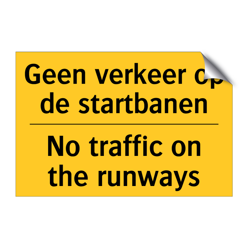 Geen verkeer op de startbanen - No traffic on the runways