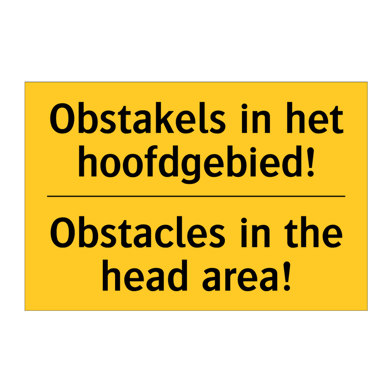 Obstakels in het hoofdgebied! - Obstacles in the head area!