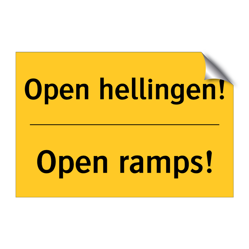 Open hellingen! - Open ramps! & Open hellingen! - Open ramps! & Open hellingen! - Open ramps!