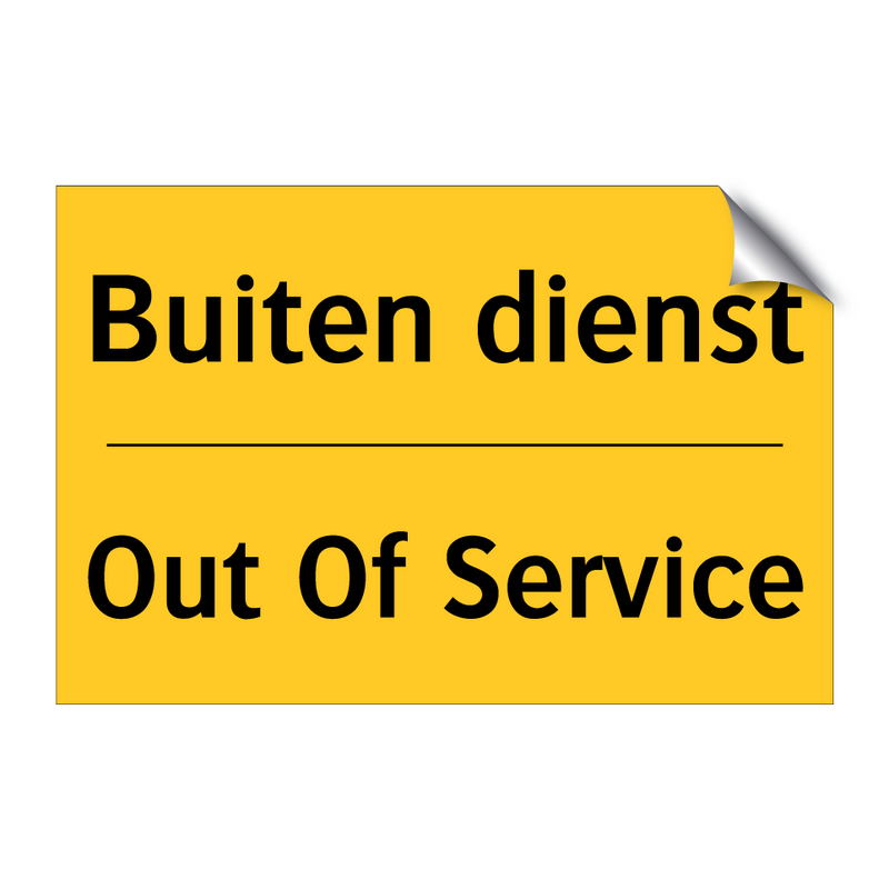 Buiten dienst - Out Of Service & Buiten dienst - Out Of Service & Buiten dienst - Out Of Service