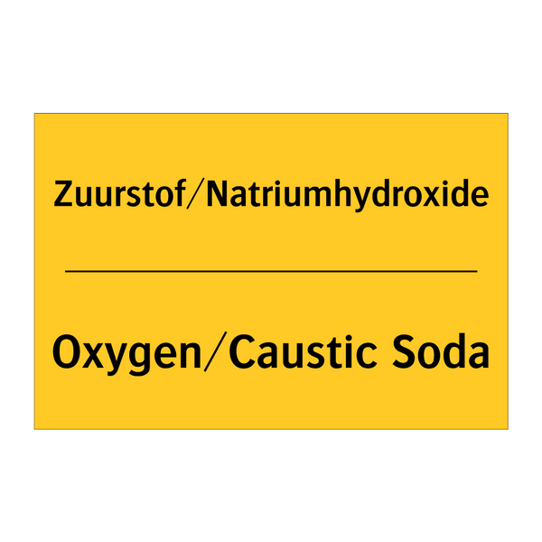 Zuurstof/Natriumhydroxide - Oxygen/Caustic Soda & Zuurstof/Natriumhydroxide - Oxygen/Caustic Soda