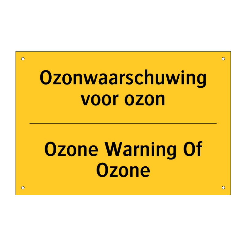 Ozonwaarschuwing voor ozon - Ozone Warning Of Ozone