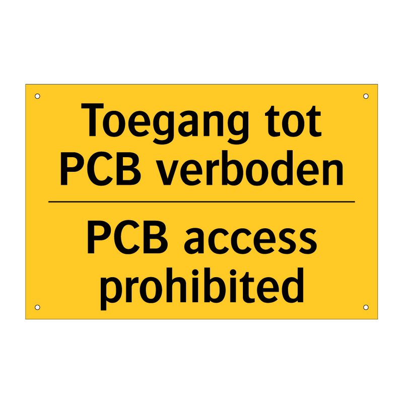 Toegang tot PCB verboden - PCB access prohibited & Toegang tot PCB verboden - PCB access prohibited