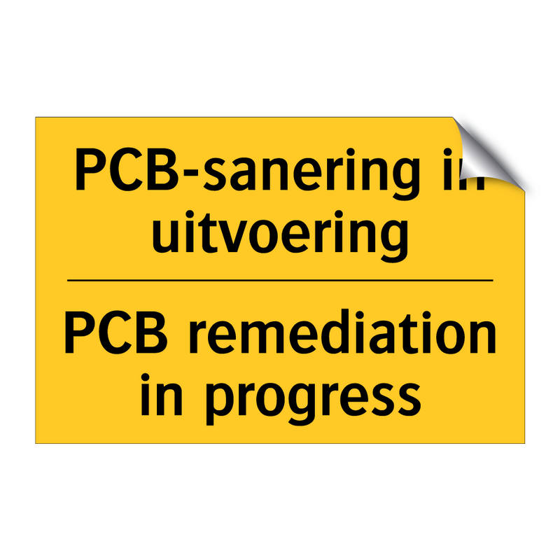 PCB-sanering in uitvoering - PCB remediation in progress