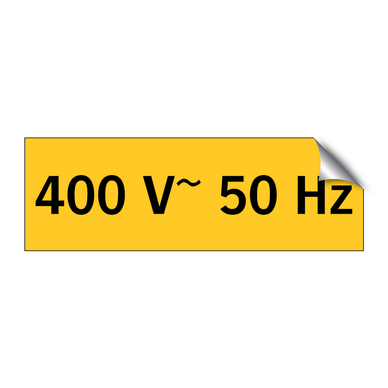 400 V~ 50 Hz & 400 V~ 50 Hz & 400 V~ 50 Hz & 400 V~ 50 Hz