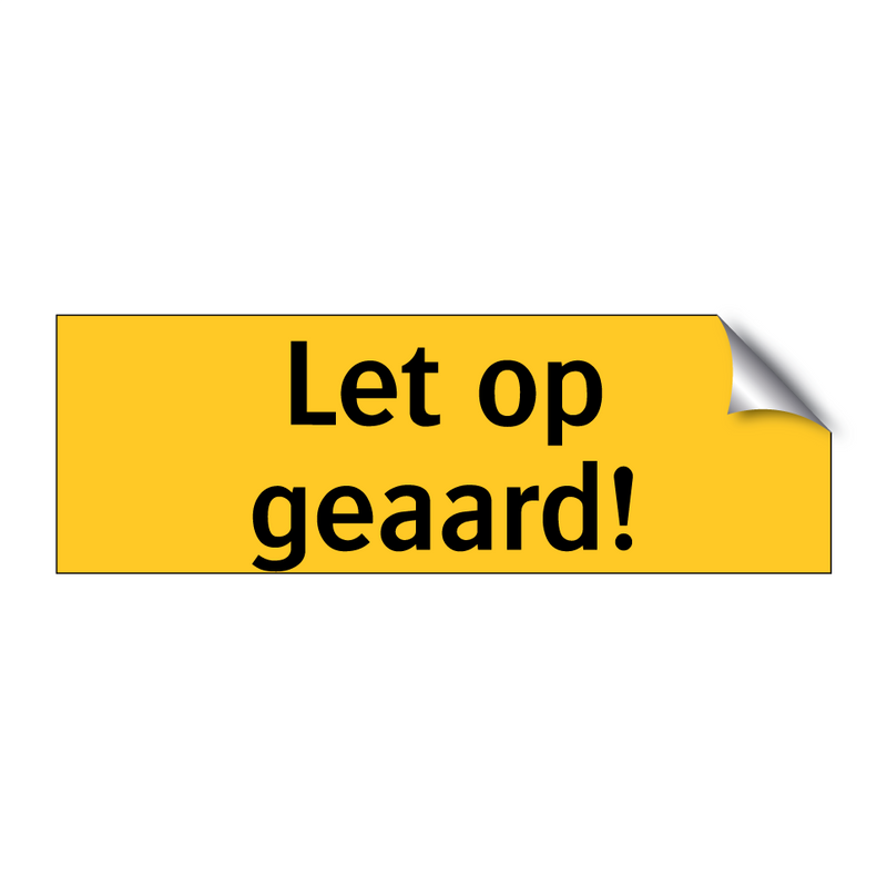 Let op geaard! & Let op geaard! & Let op geaard! & Let op geaard!