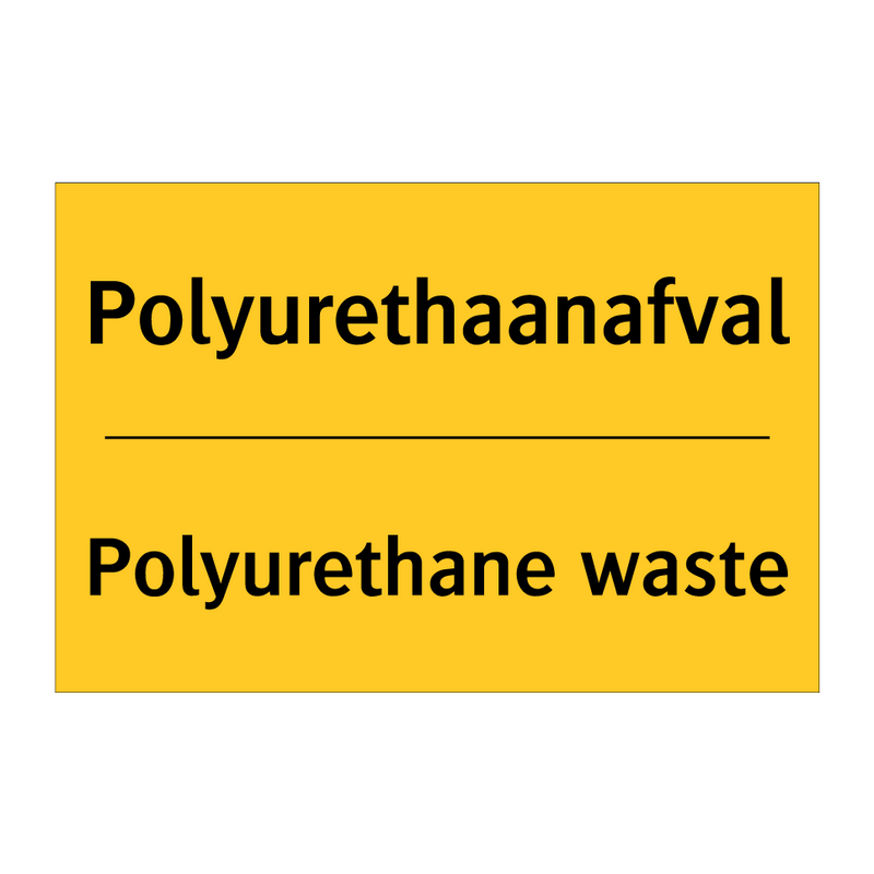 Polyurethaanafval - Polyurethane waste & Polyurethaanafval - Polyurethane waste