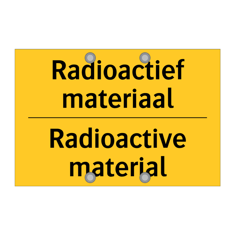 Radioactief materiaal - Radioactive material & Radioactief materiaal - Radioactive material