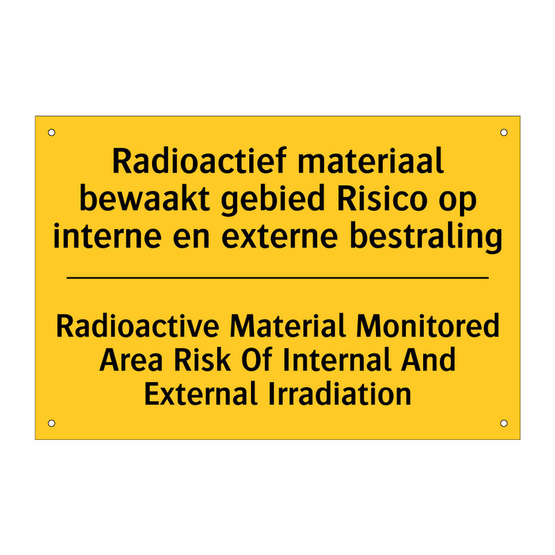 Radioactief materiaal bewaakt /.../ - Radioactive Material Monitored /.../