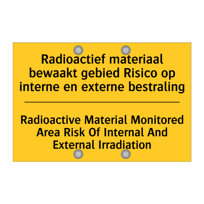 Radioactief materiaal bewaakt /.../ - Radioactive Material Monitored /.../