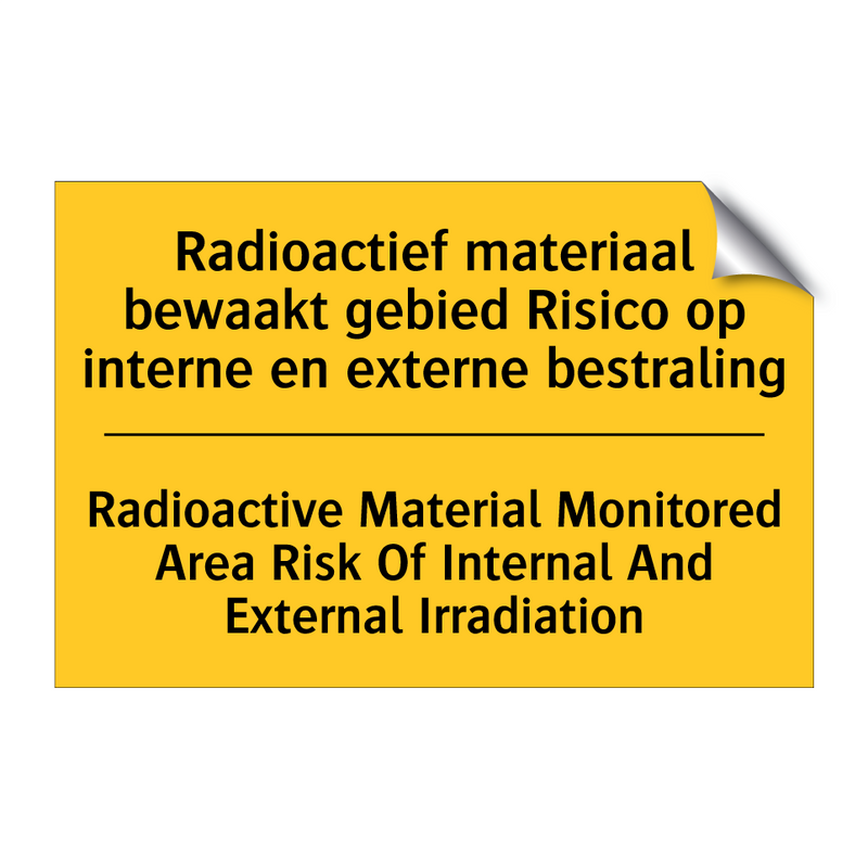 Radioactief materiaal bewaakt /.../ - Radioactive Material Monitored /.../