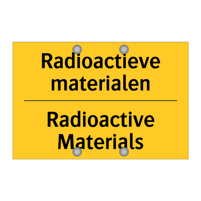 Radioactieve materialen - Radioactive Materials & Radioactieve materialen - Radioactive Materials