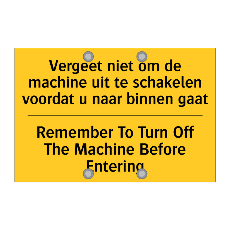 Vergeet niet om de machine uit /.../ - Remember To Turn Off The Machine /.../