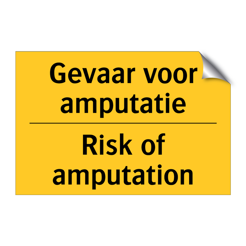 Gevaar voor amputatie - Risk of amputation & Gevaar voor amputatie - Risk of amputation