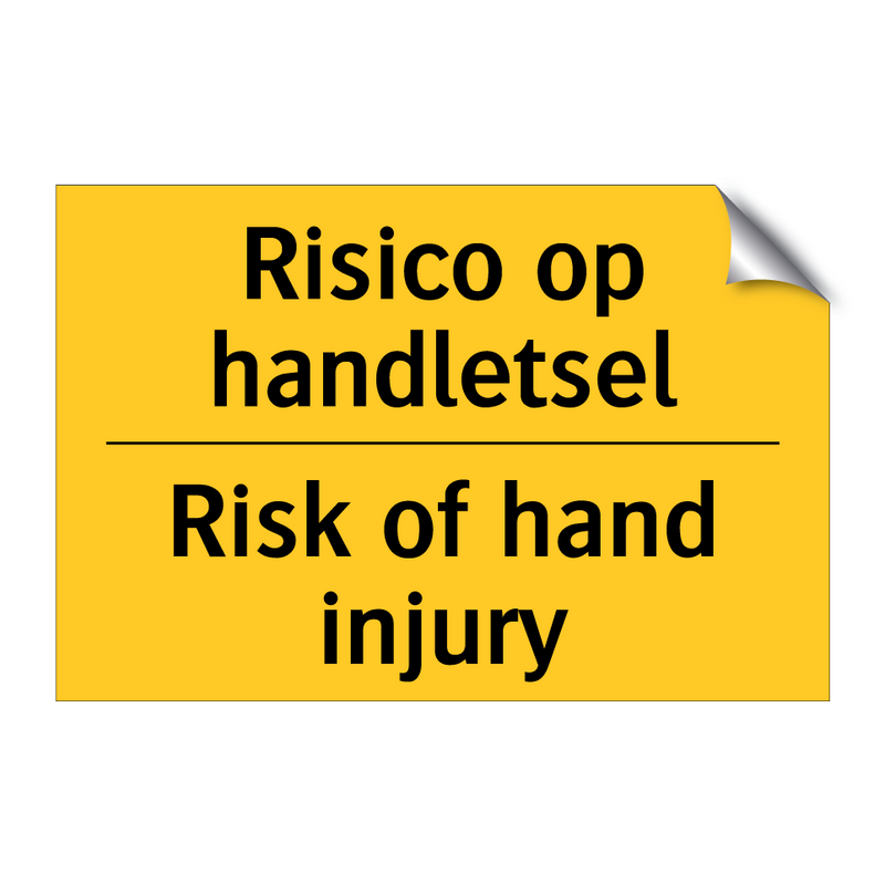 Risico op handletsel - Risk of hand injury & Risico op handletsel - Risk of hand injury