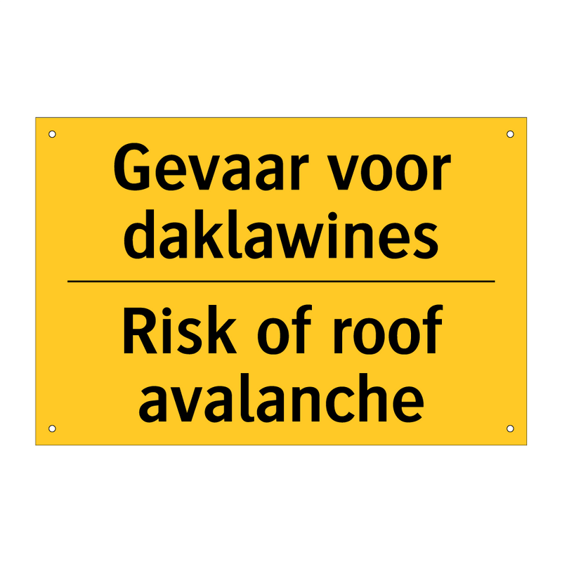 Gevaar voor daklawines - Risk of roof avalanche & Gevaar voor daklawines - Risk of roof avalanche