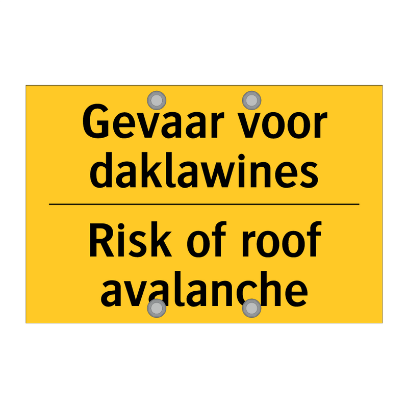 Gevaar voor daklawines - Risk of roof avalanche & Gevaar voor daklawines - Risk of roof avalanche