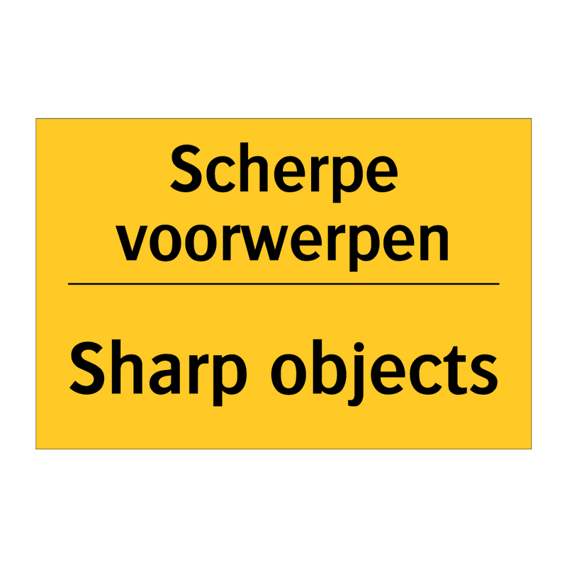 Scherpe voorwerpen - Sharp objects & Scherpe voorwerpen - Sharp objects