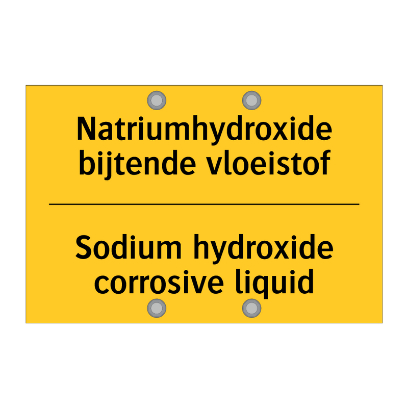 Natriumhydroxide bijtende vloeistof - Sodium hydroxide corrosive liquid