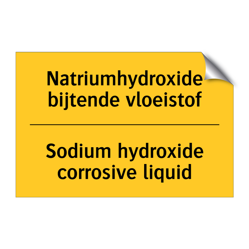 Natriumhydroxide bijtende vloeistof - Sodium hydroxide corrosive liquid