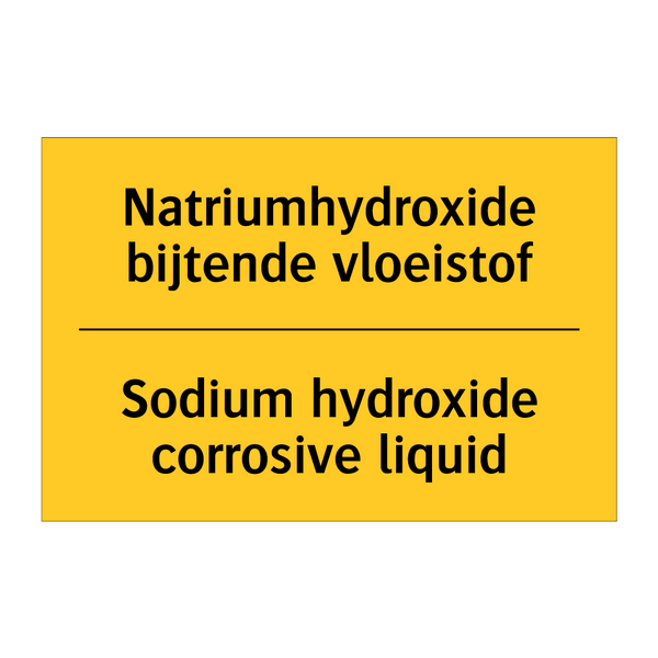 Natriumhydroxide bijtende vloeistof - Sodium hydroxide corrosive liquid