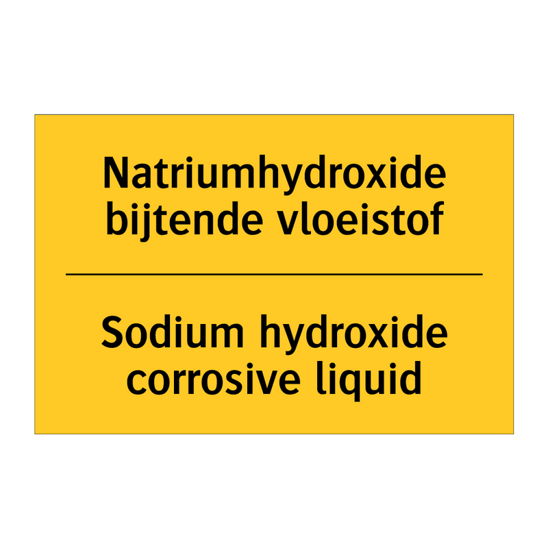 Natriumhydroxide bijtende vloeistof - Sodium hydroxide corrosive liquid