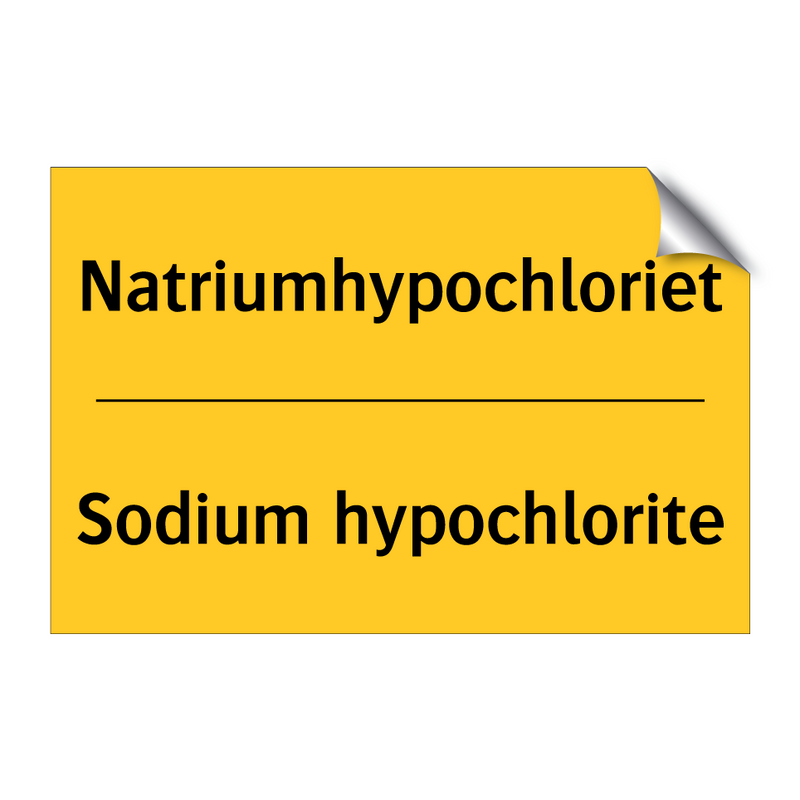 Natriumhypochloriet - Sodium hypochlorite & Natriumhypochloriet - Sodium hypochlorite