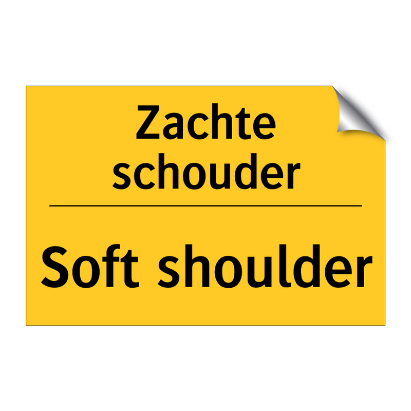 Zachte schouder - Soft shoulder & Zachte schouder - Soft shoulder & Zachte schouder - Soft shoulder